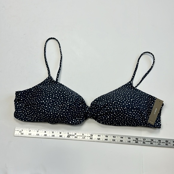 J. Crew Strappy Twist Bikini Top Women's 3X Navy Dot New BH536 - Picture 4 of 12